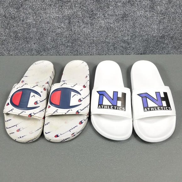 champions/ ATHLETICS Shoes - Lot of 2 — women's Champion and ATHLETICS comfort footbed slides  Size 9